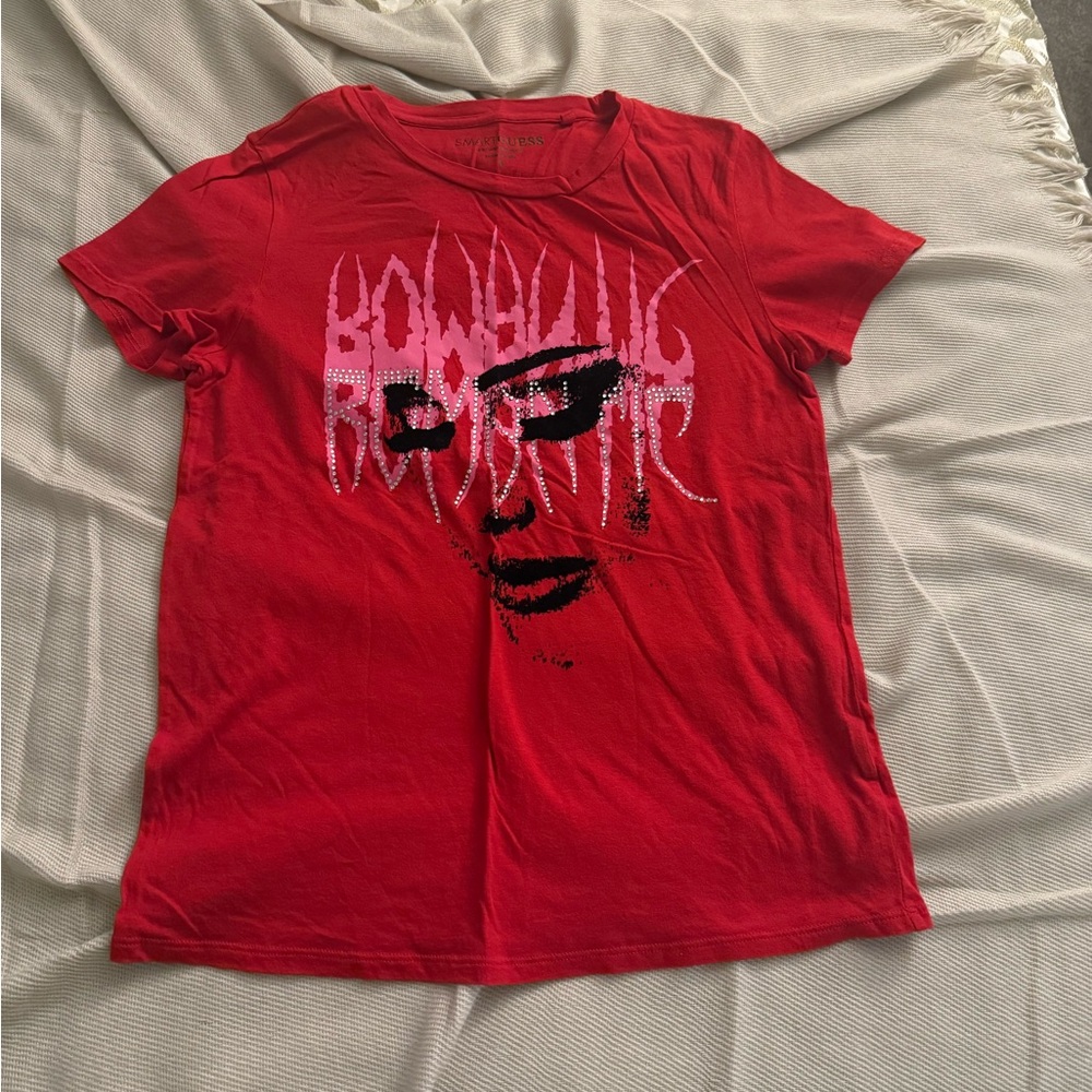 Guess Red Graphic Short Sleeve Tee